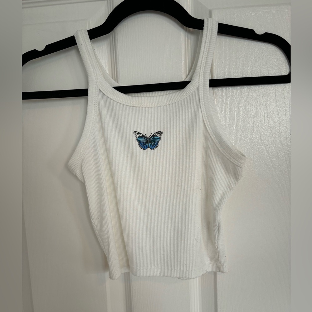 Princess Polly White butterfly tank